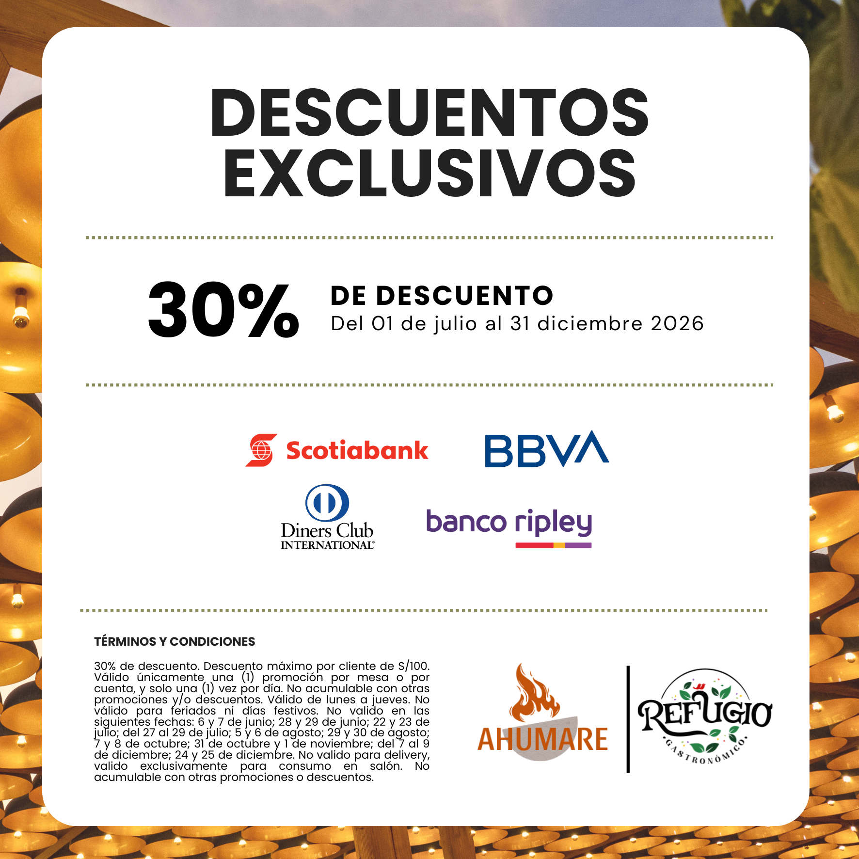 Descuentos exclusivos de Ahumare