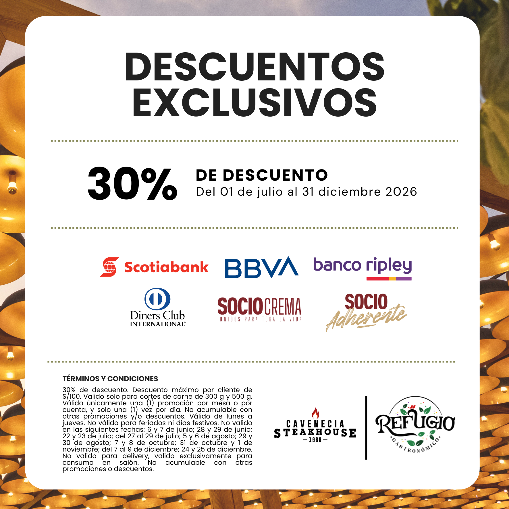 Descuentos exclusivos de Cavenecia Steakhouse