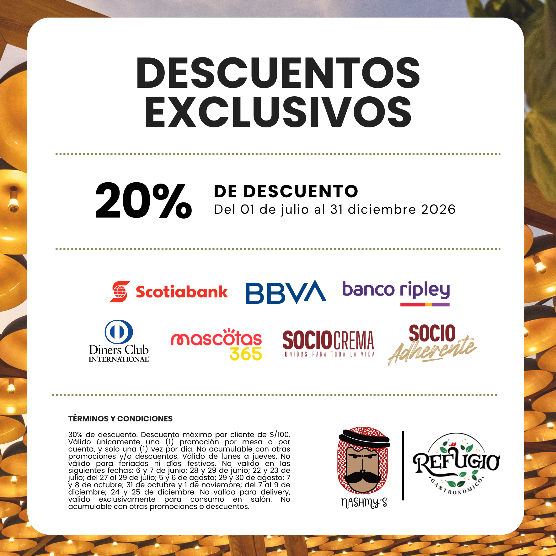 Descuentos exclusivos de Nashmys